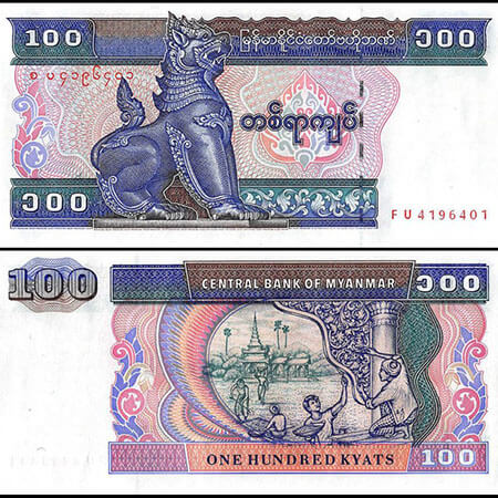 100 myanmar kyat to indian rupee