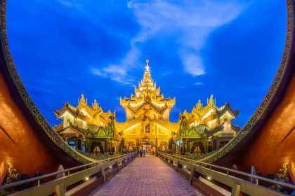 Karaweik Palace in myanmar