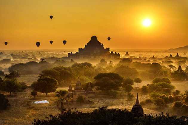 bagan sunset from sunset hill