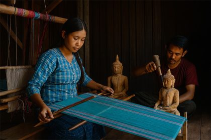 silk weaving workshop - myanmar tours from india