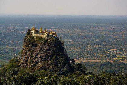 the sacred mount popa in bagan
