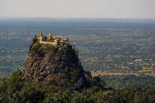 the sacred mount popa in bagan