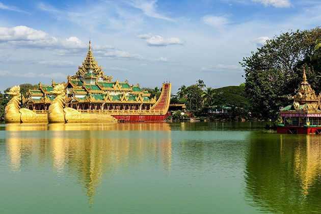 the scenic view of kandawgyi lake